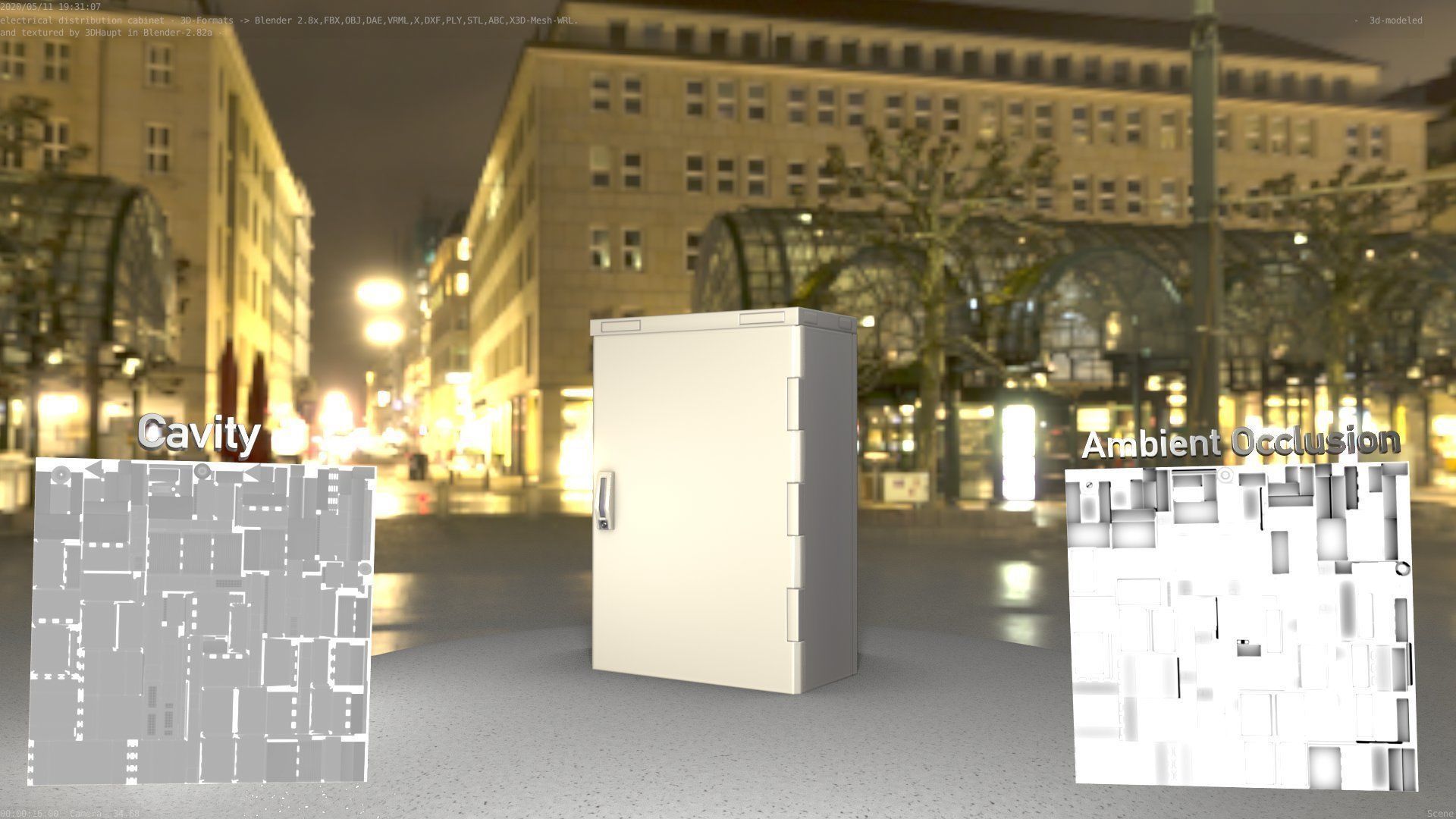 Electrical Distribution Cabinet 4 Low-poly 3D model_84