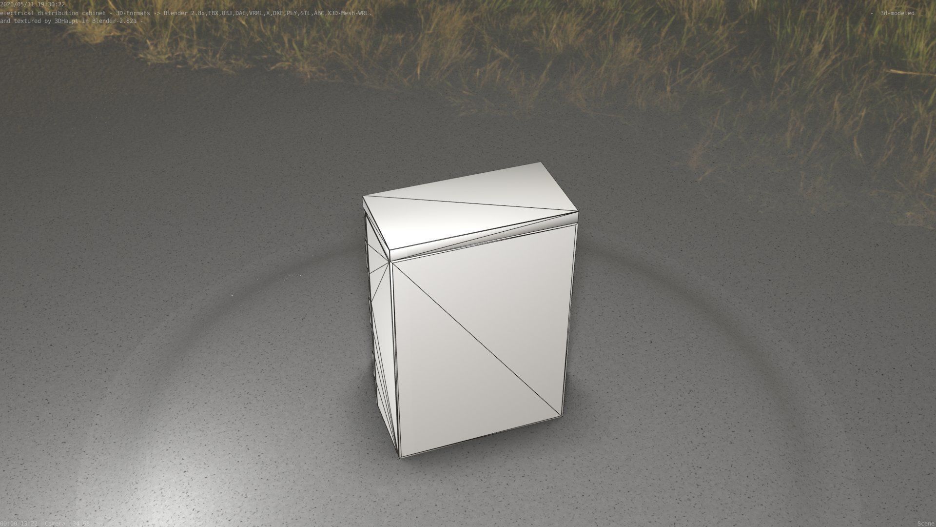 Electrical Distribution Cabinet 4 Low-poly 3D model_34