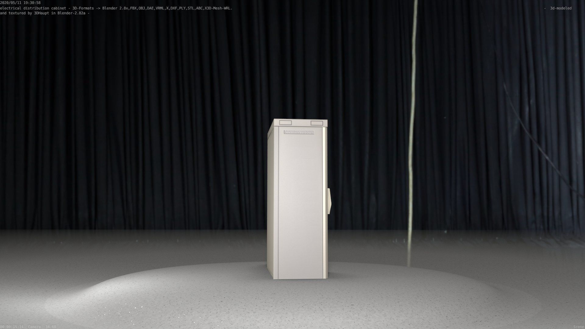 Electrical Distribution Cabinet 4 Low-poly 3D model_74