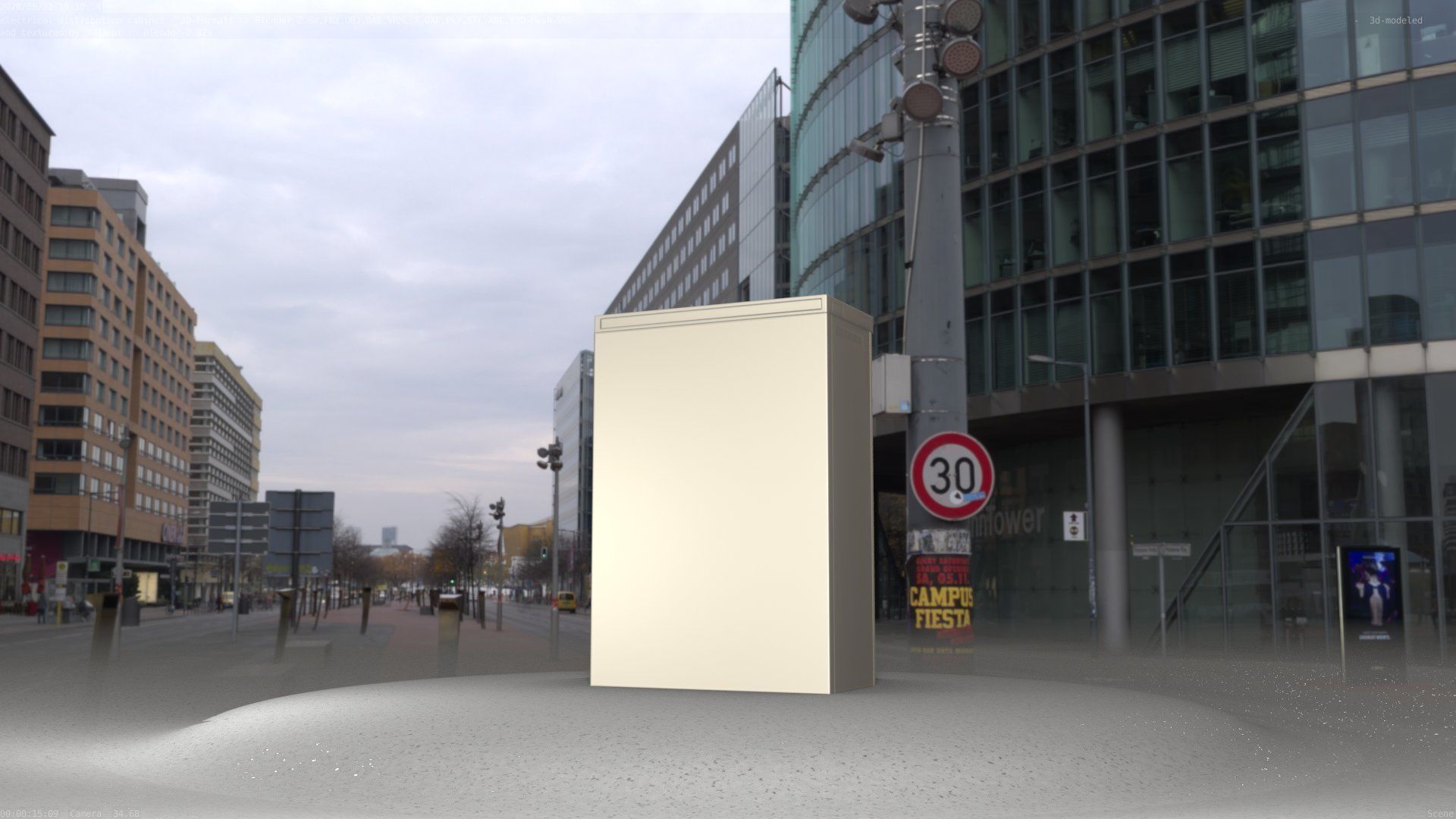 Electrical Distribution Cabinet 4 Low-poly 3D model_69