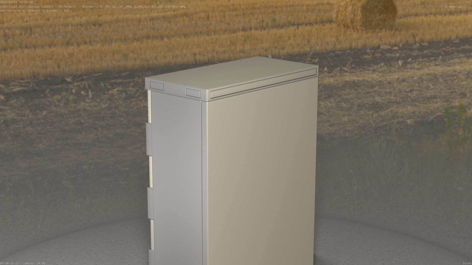 Electrical Distribution Cabinet 4 Low-poly 3D model_15