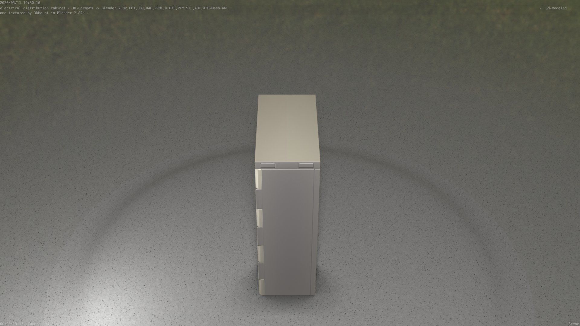 Electrical Distribution Cabinet 4 Low-poly 3D model_8