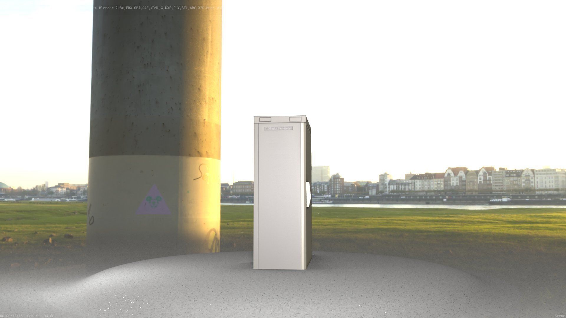 Electrical Distribution Cabinet 4 Low-poly 3D model_75