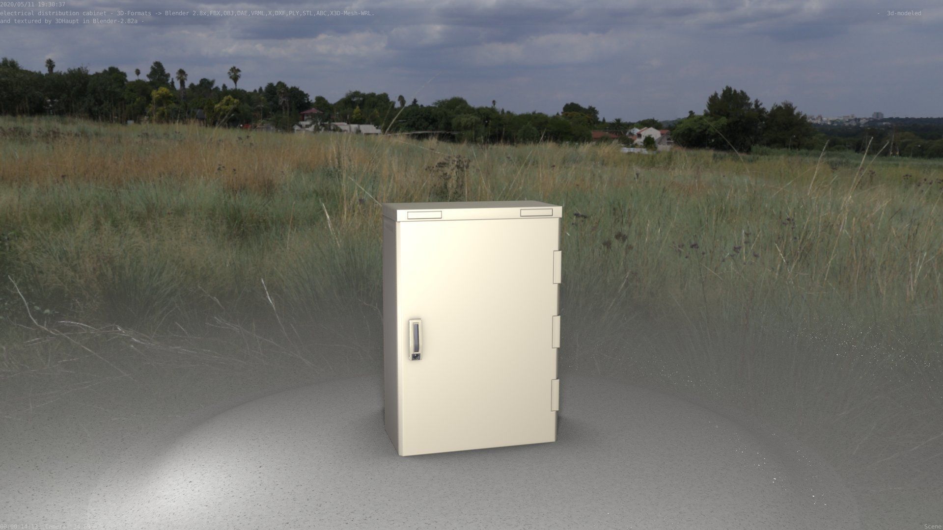 Electrical Distribution Cabinet 4 Low-poly 3D model_49