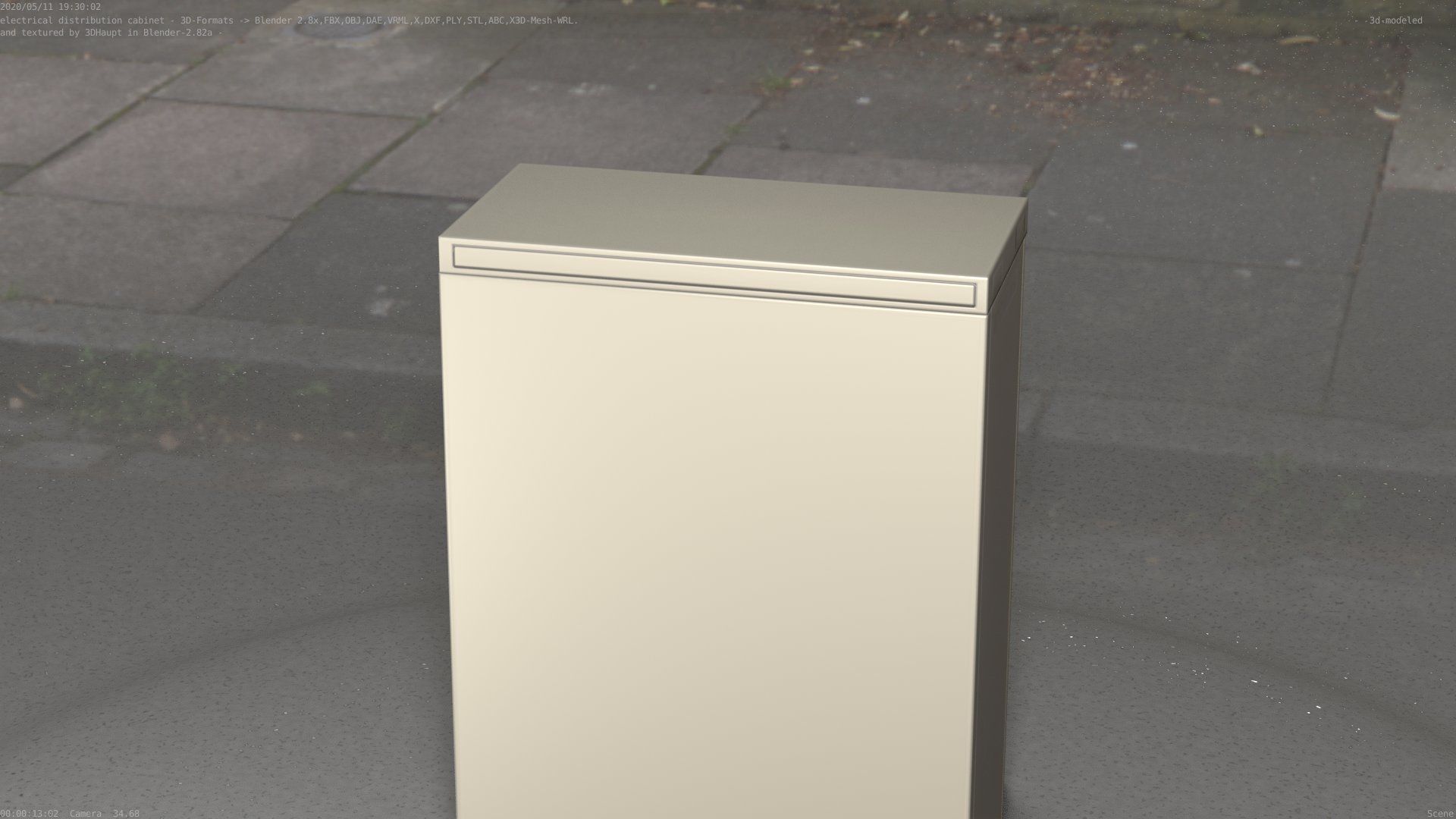 Electrical Distribution Cabinet 4 Low-poly 3D model_18