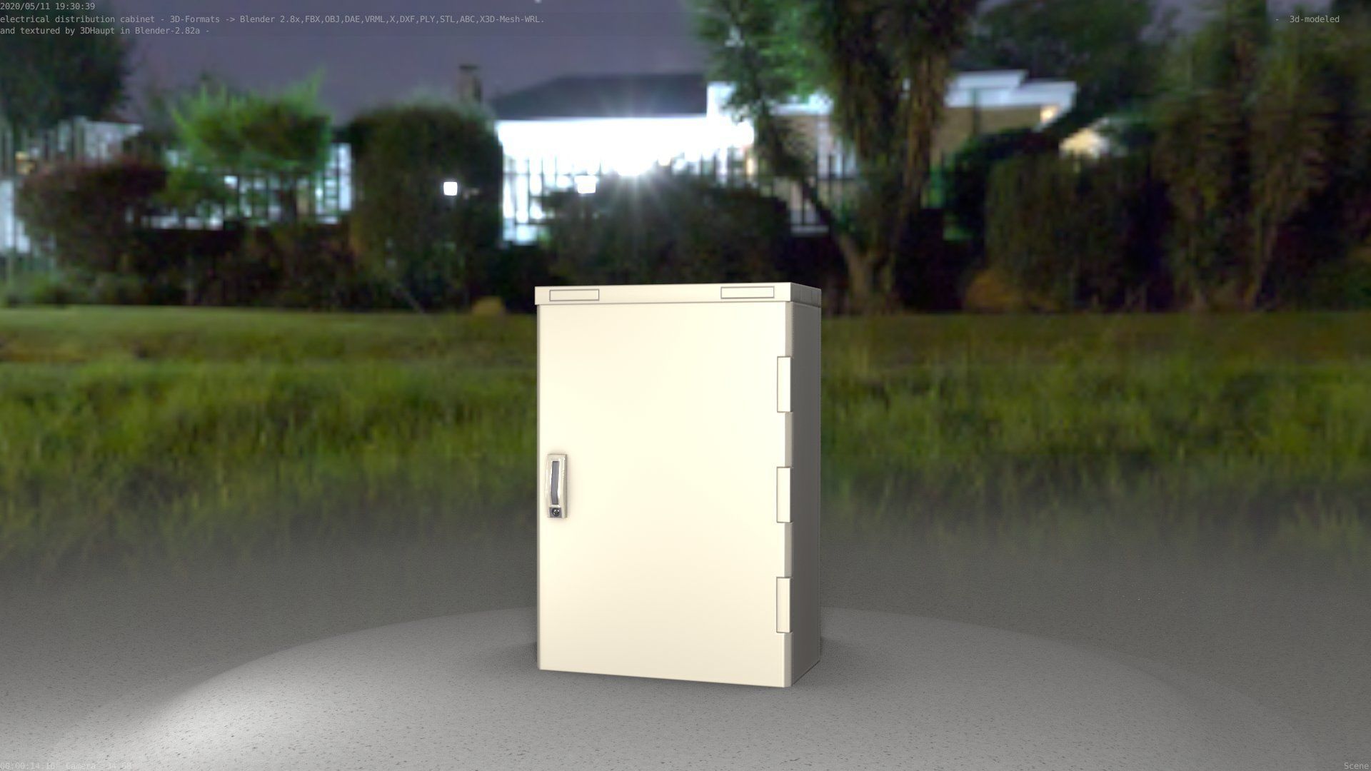 Electrical Distribution Cabinet 4 Low-poly 3D model_52