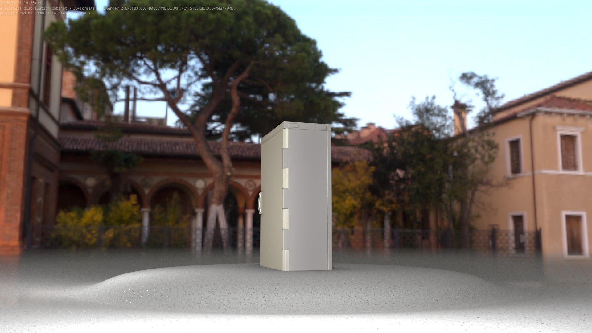 Electrical Distribution Cabinet 4 Low-poly 3D model_57