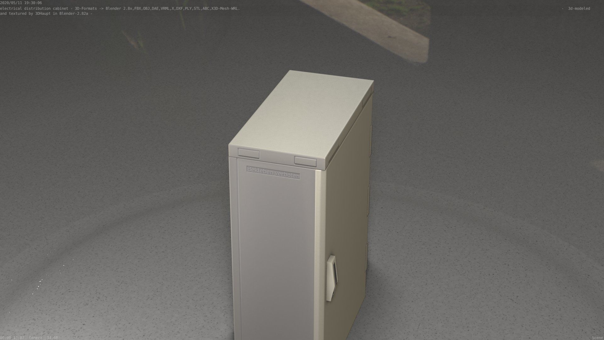 Electrical Distribution Cabinet 4 Low-poly 3D model_27