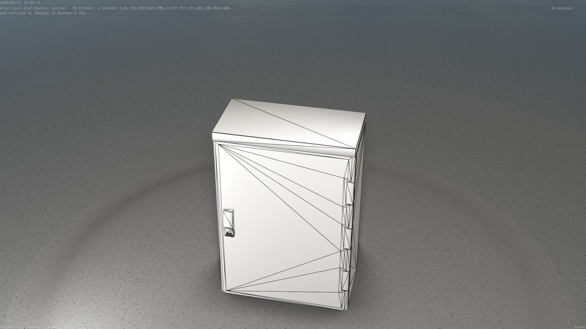 Electrical Distribution Cabinet 4 Low-poly 3D model_32