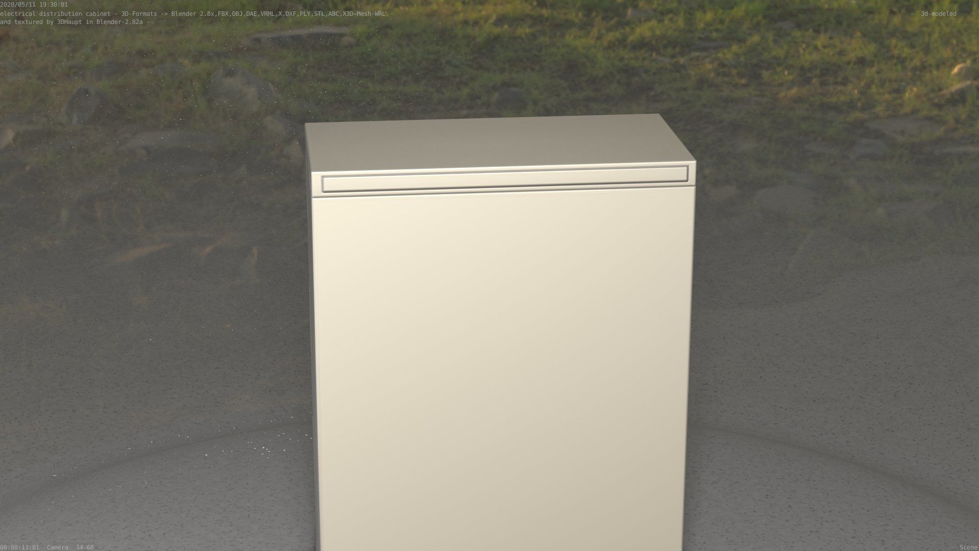Electrical Distribution Cabinet 4 Low-poly 3D model_17