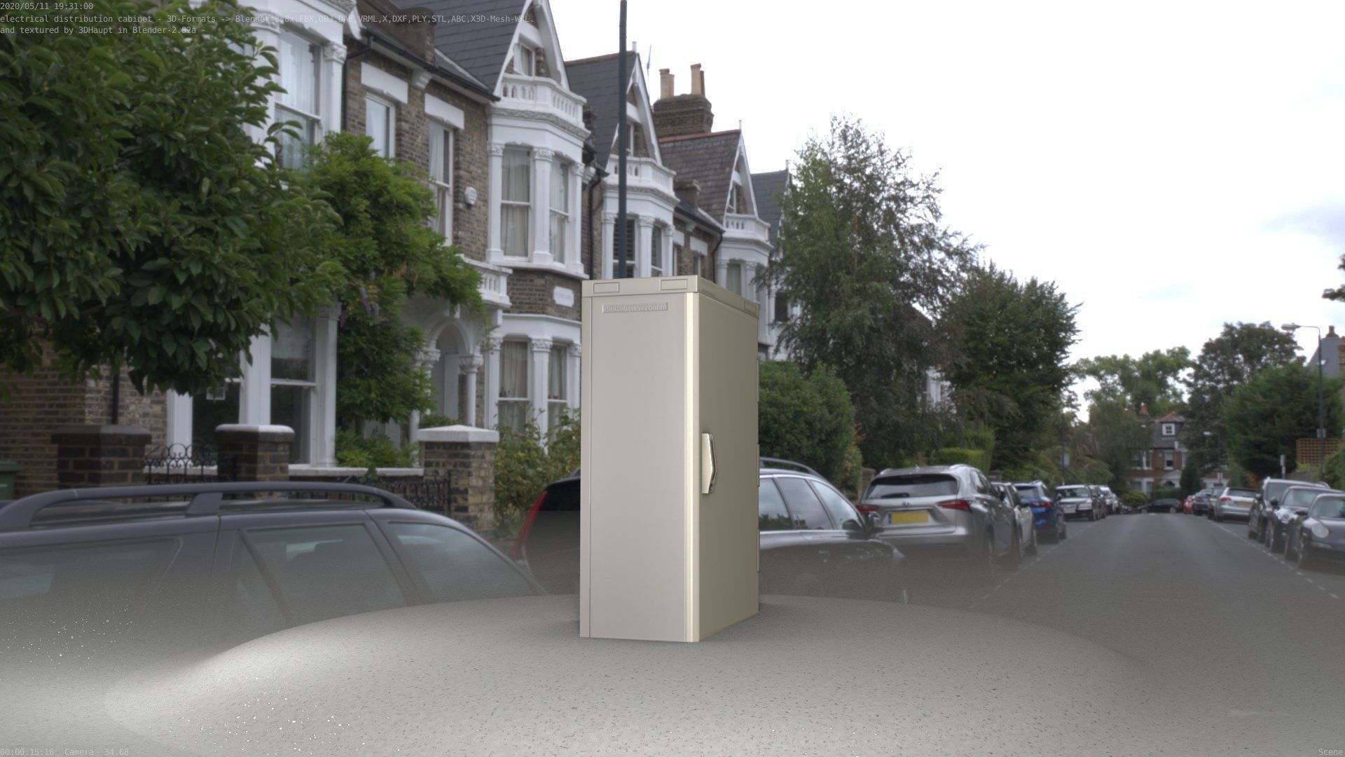 Electrical Distribution Cabinet 4 Low-poly 3D model_76