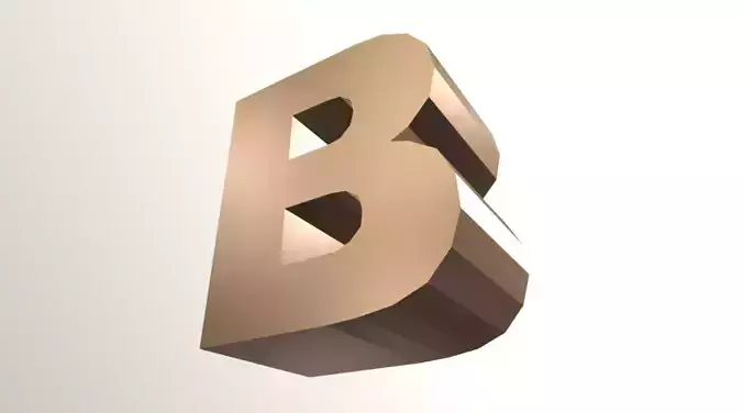Letter B - Alphabet Series Low-poly 3D model