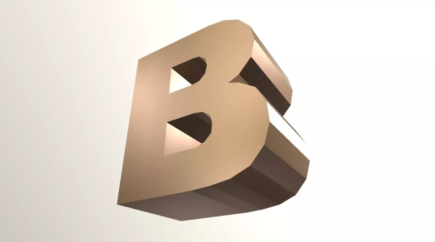 Letter B - Alphabet Series Low-poly 3D model_0