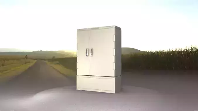 Cable Distribution Cabinet 6 Low-poly 3D model