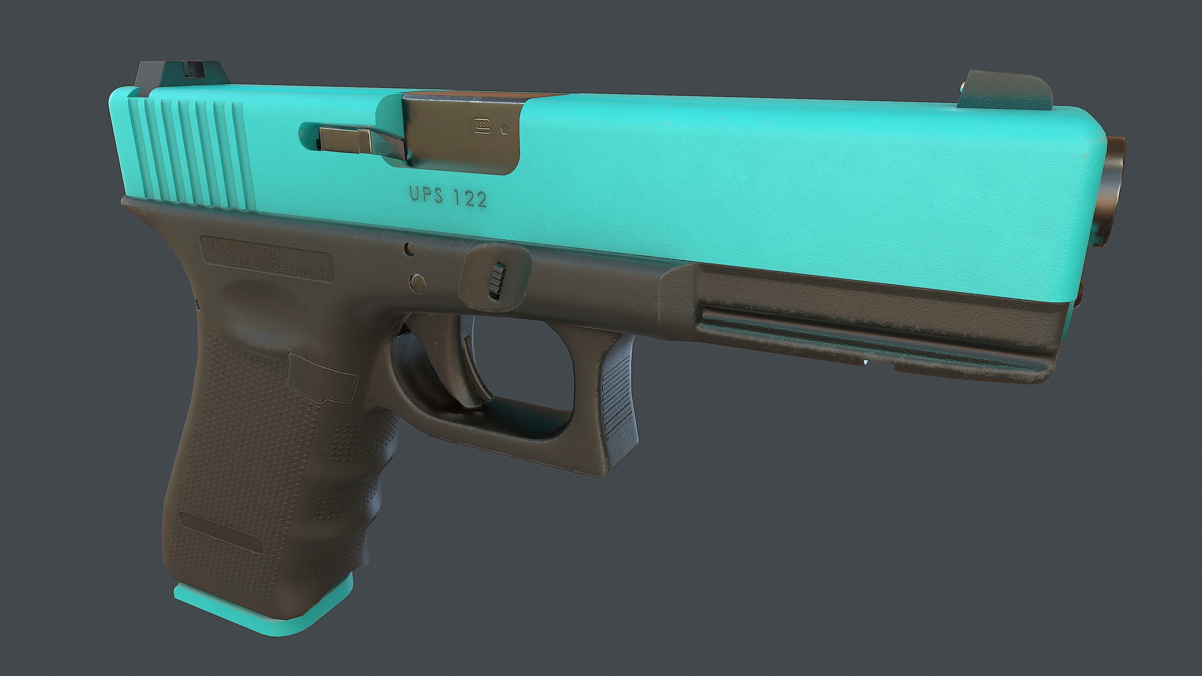 Glock 17 with magazine  3D Model Collection_22