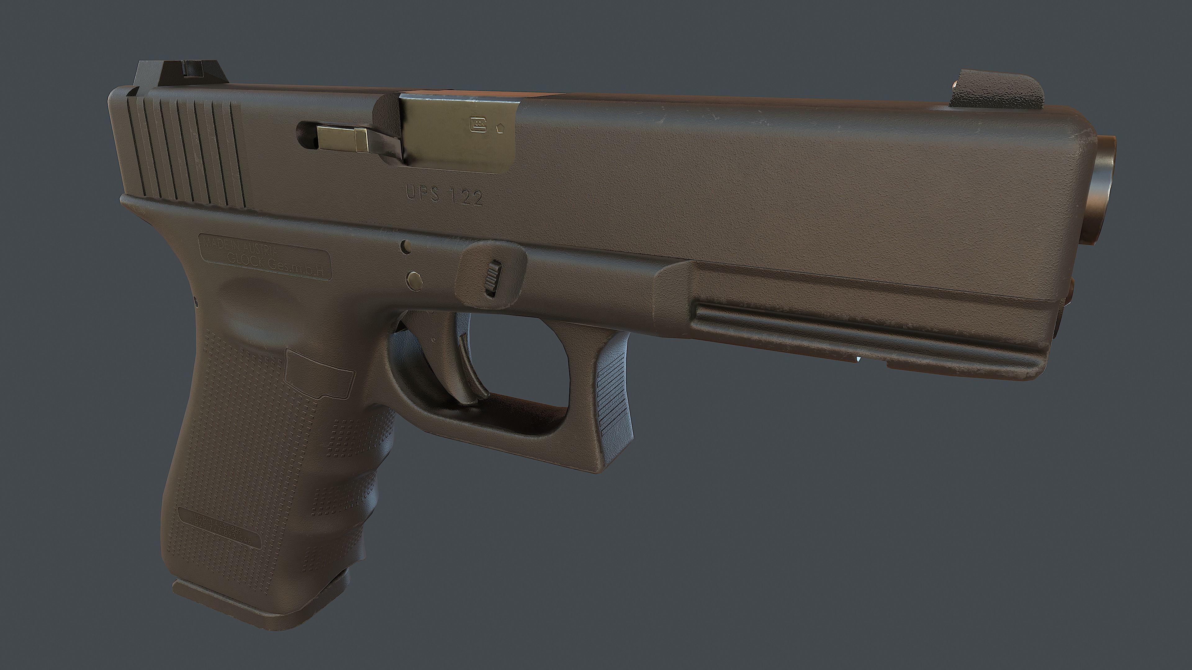 Glock 17 with magazine  3D Model Collection_8