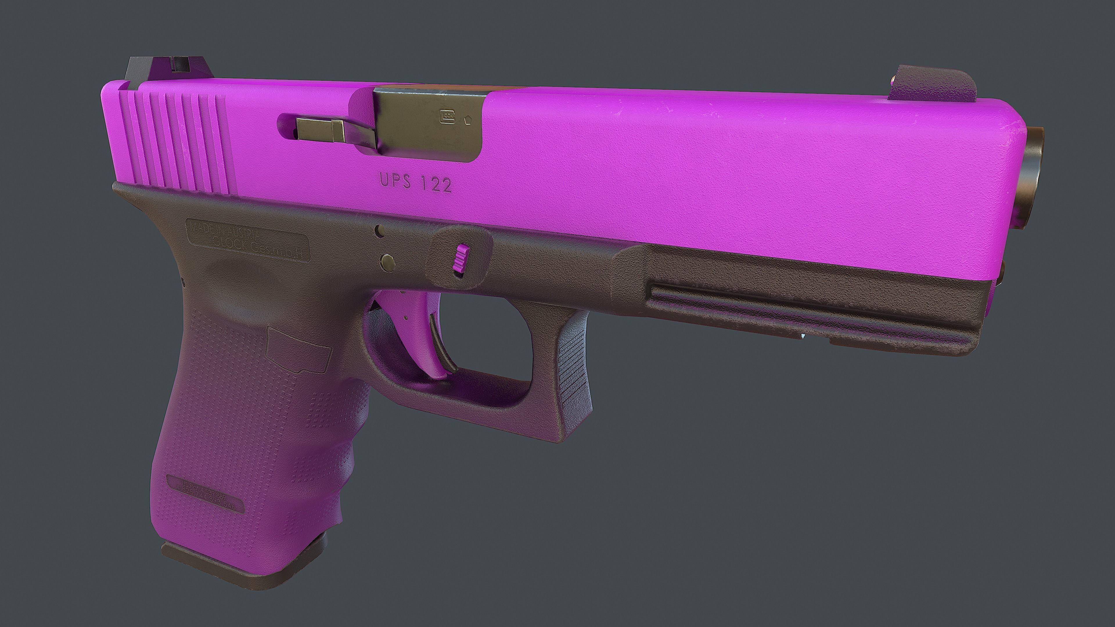Glock 17 with magazine  3D Model Collection_15