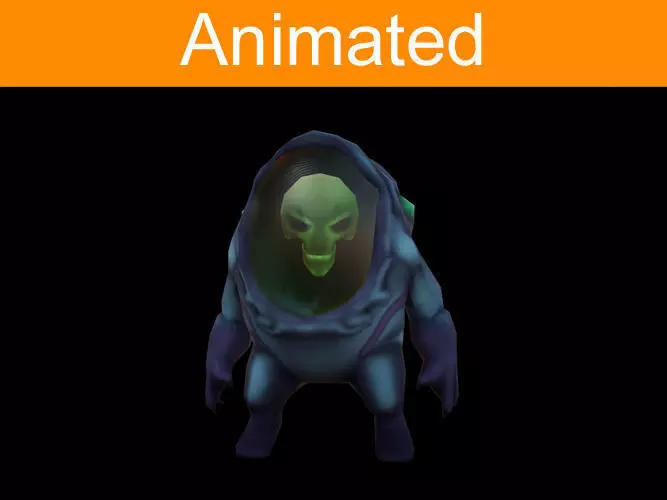 Character Alien Low-poly 3D model_0
