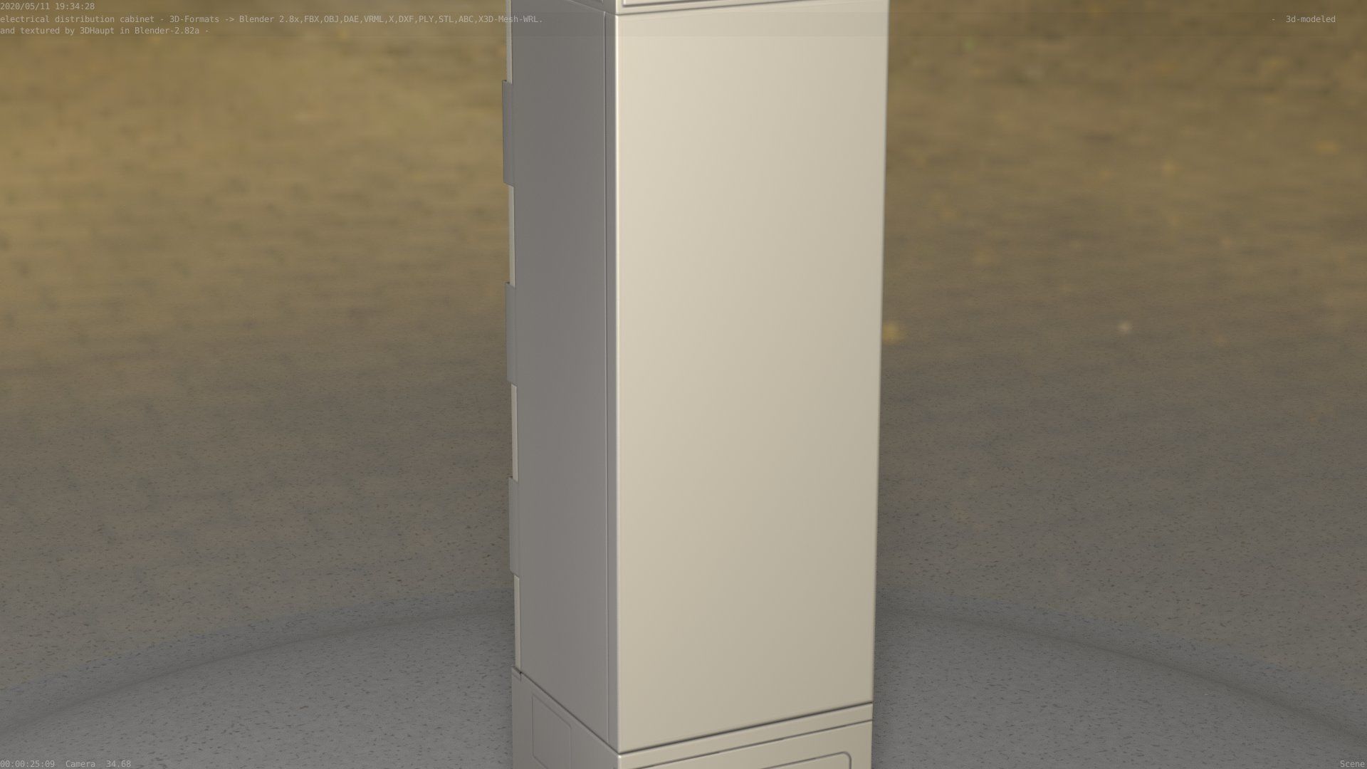 Distribution Box 7 Low-poly 3D model_9