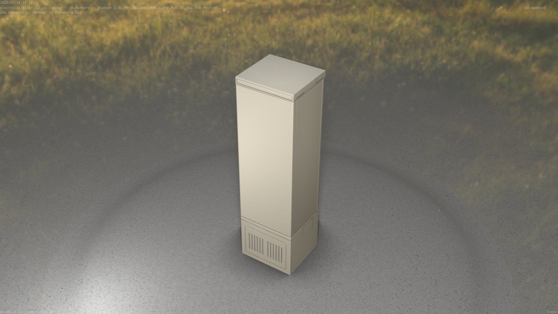 Distribution Box 7 Low-poly 3D model_39