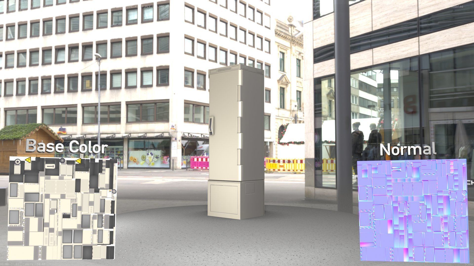 Distribution Box 7 Low-poly 3D model_1