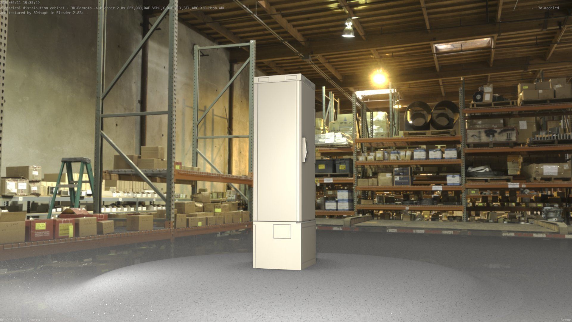 Distribution Box 7 Low-poly 3D model_73