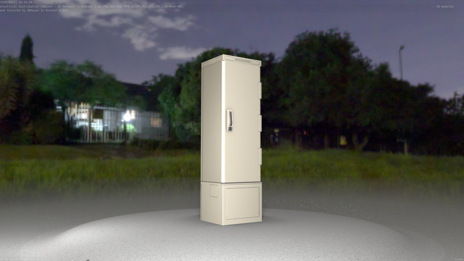Distribution Box 7 Low-poly 3D model_4