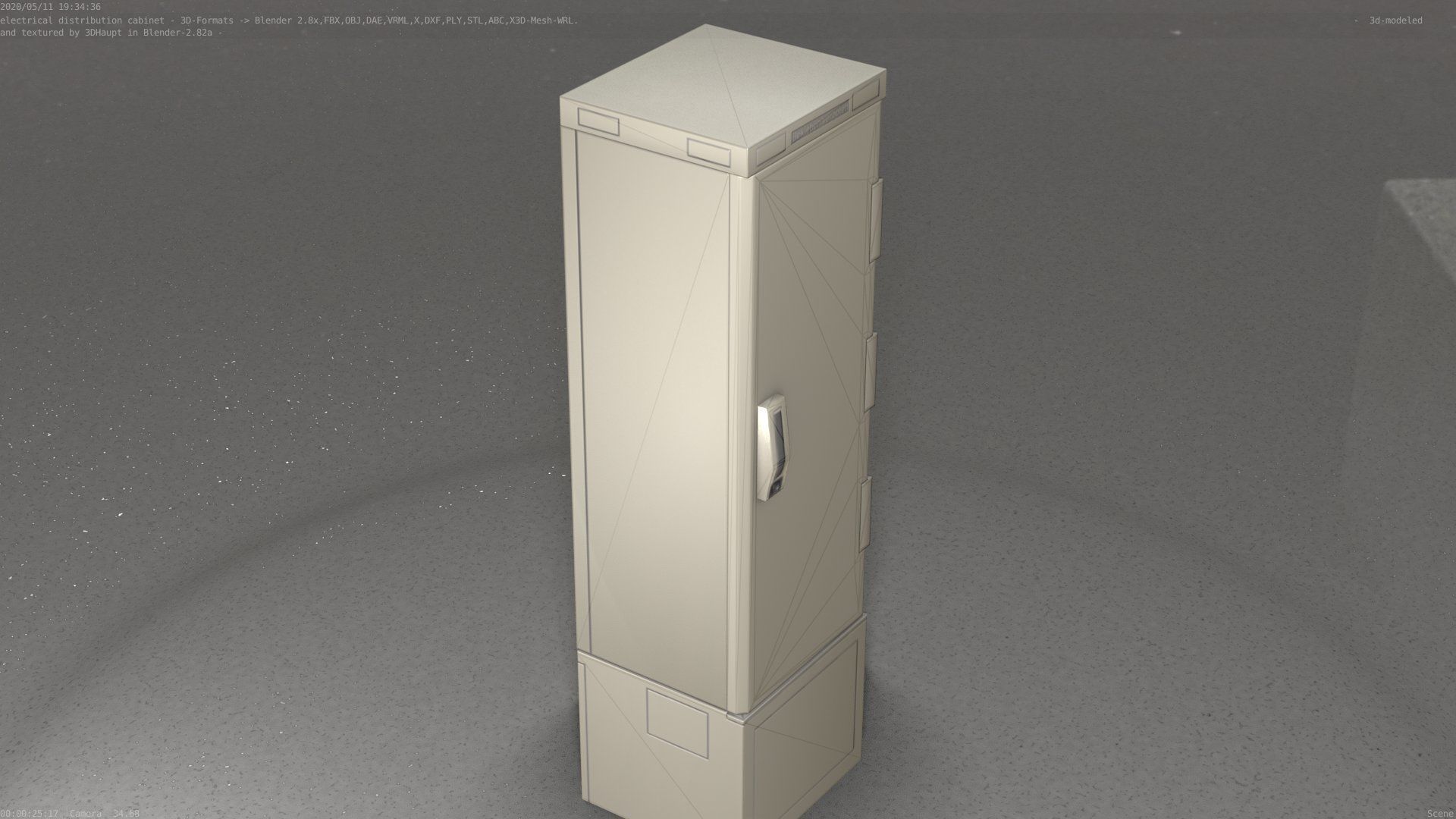 Distribution Box 7 Low-poly 3D model_17