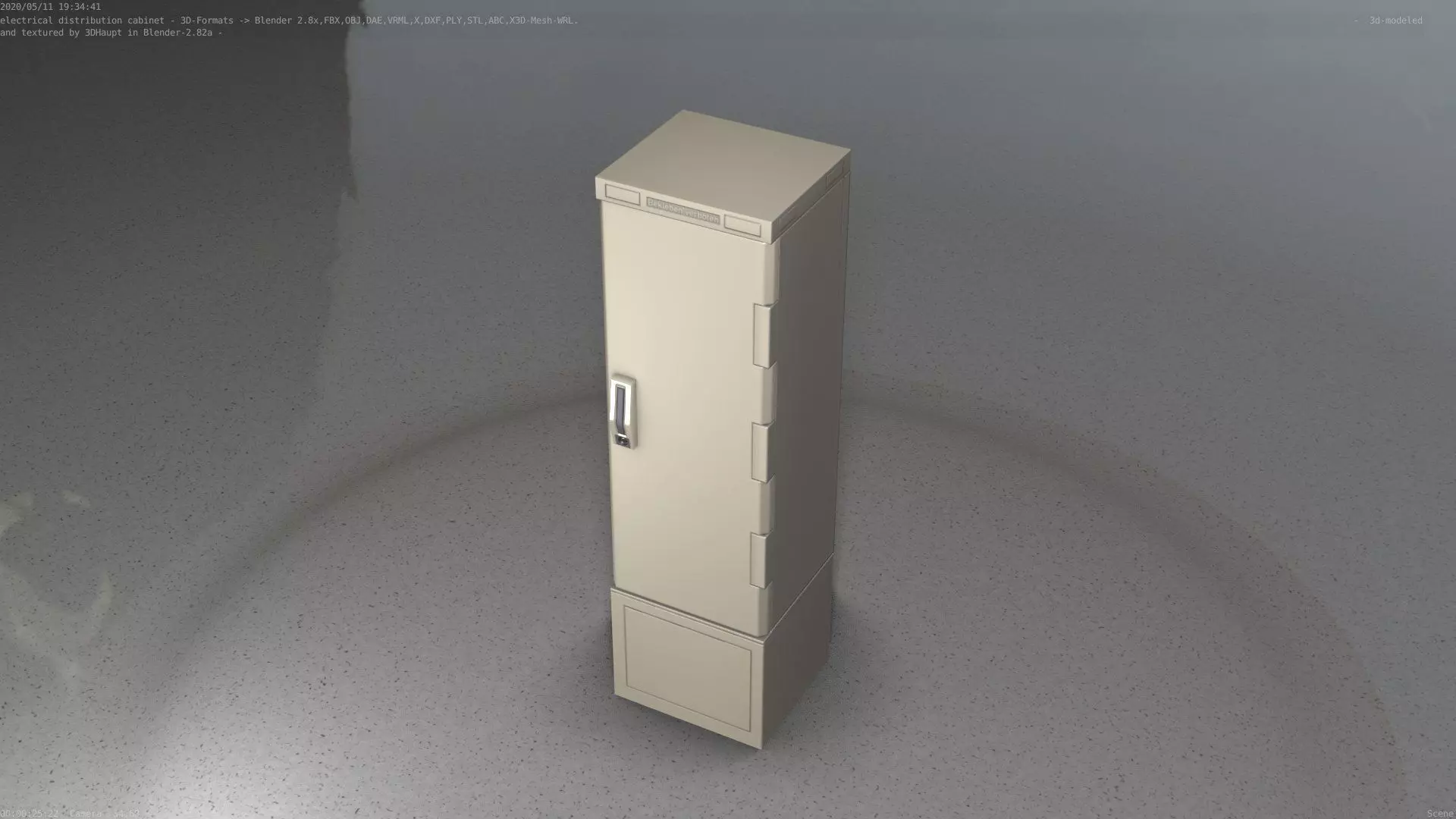 Distribution Box 7 Low-poly 3D model_0