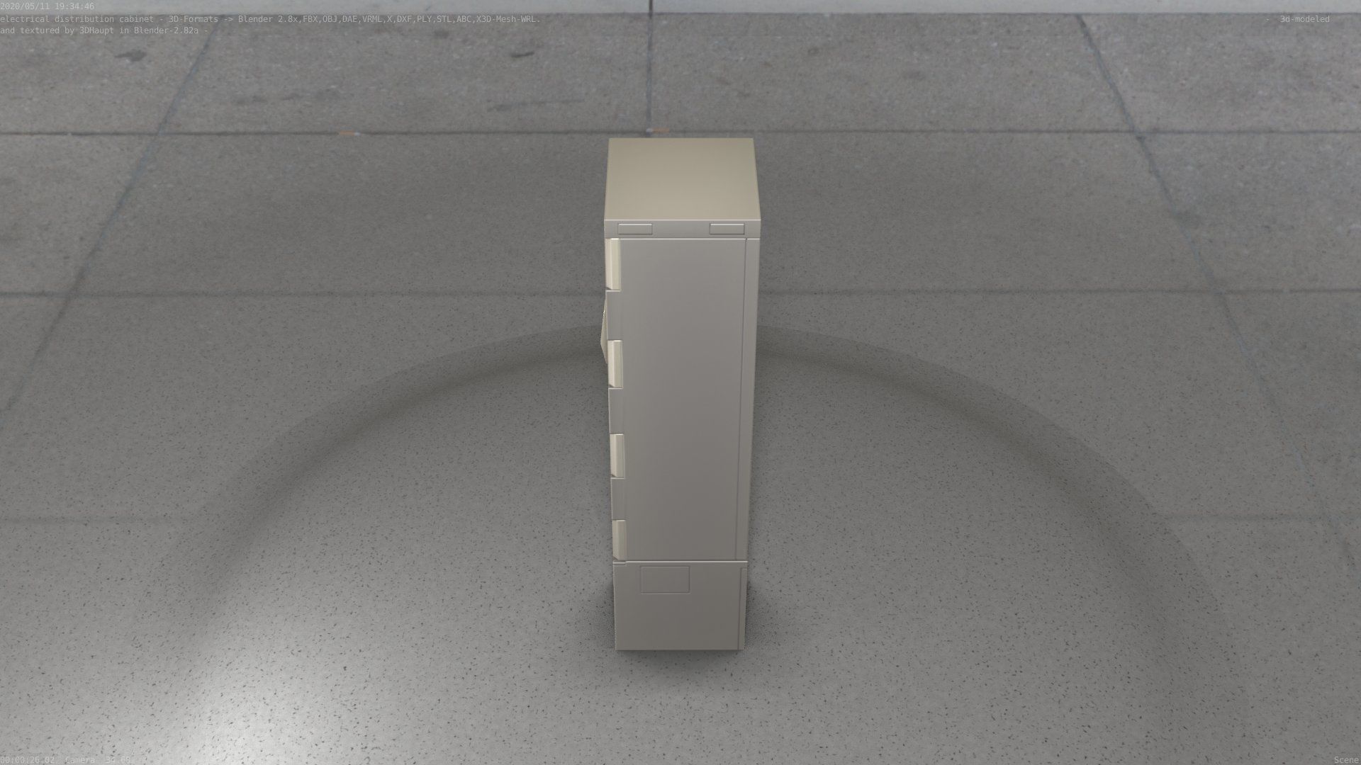 Distribution Box 7 Low-poly 3D model_30