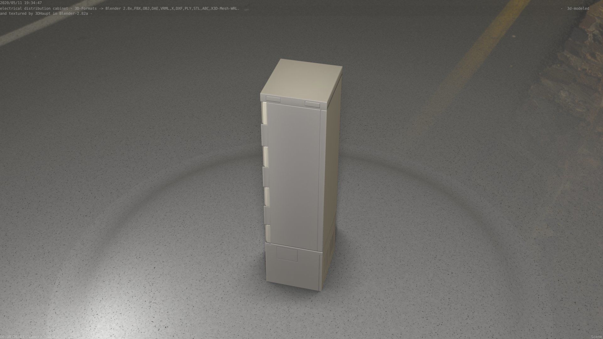 Distribution Box 7 Low-poly 3D model_31
