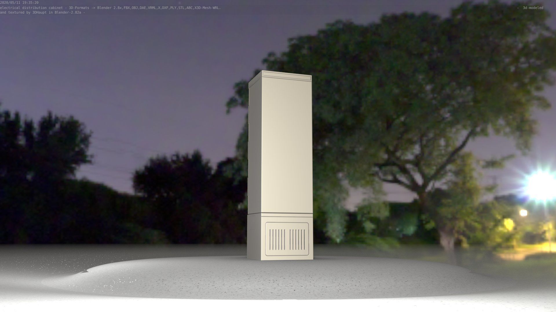 Distribution Box 7 Low-poly 3D model_62