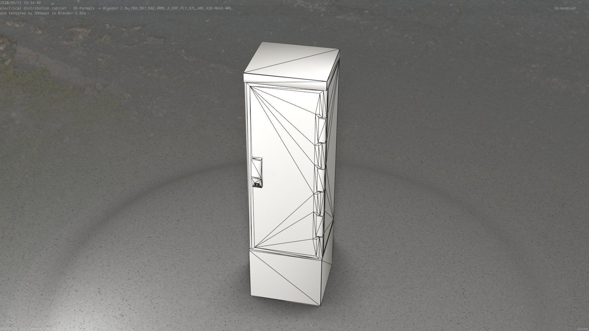 Distribution Box 7 Low-poly 3D model_21