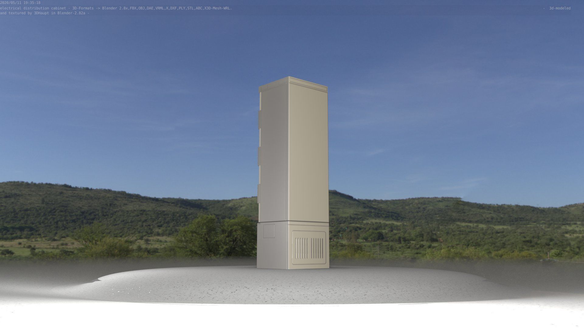 Distribution Box 7 Low-poly 3D model_60