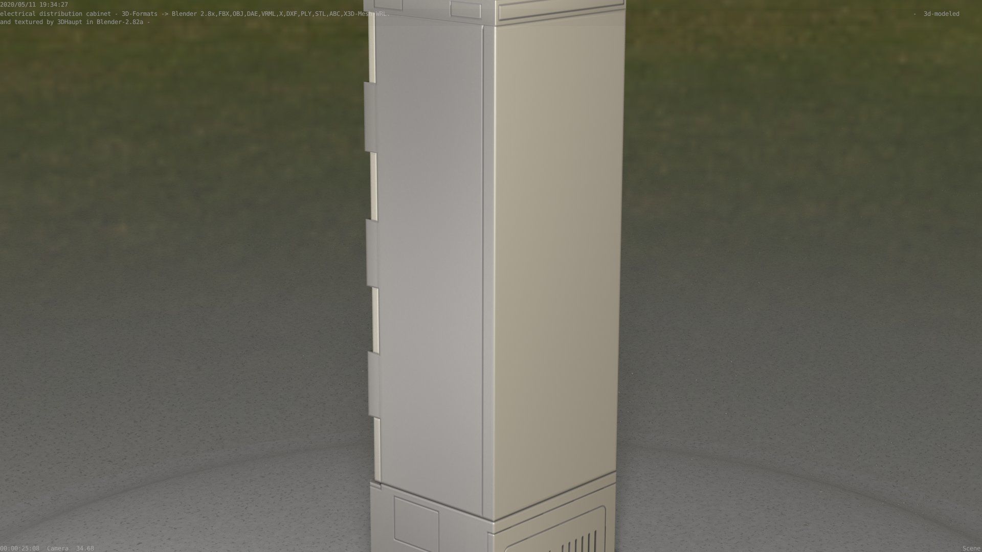 Distribution Box 7 Low-poly 3D model_8