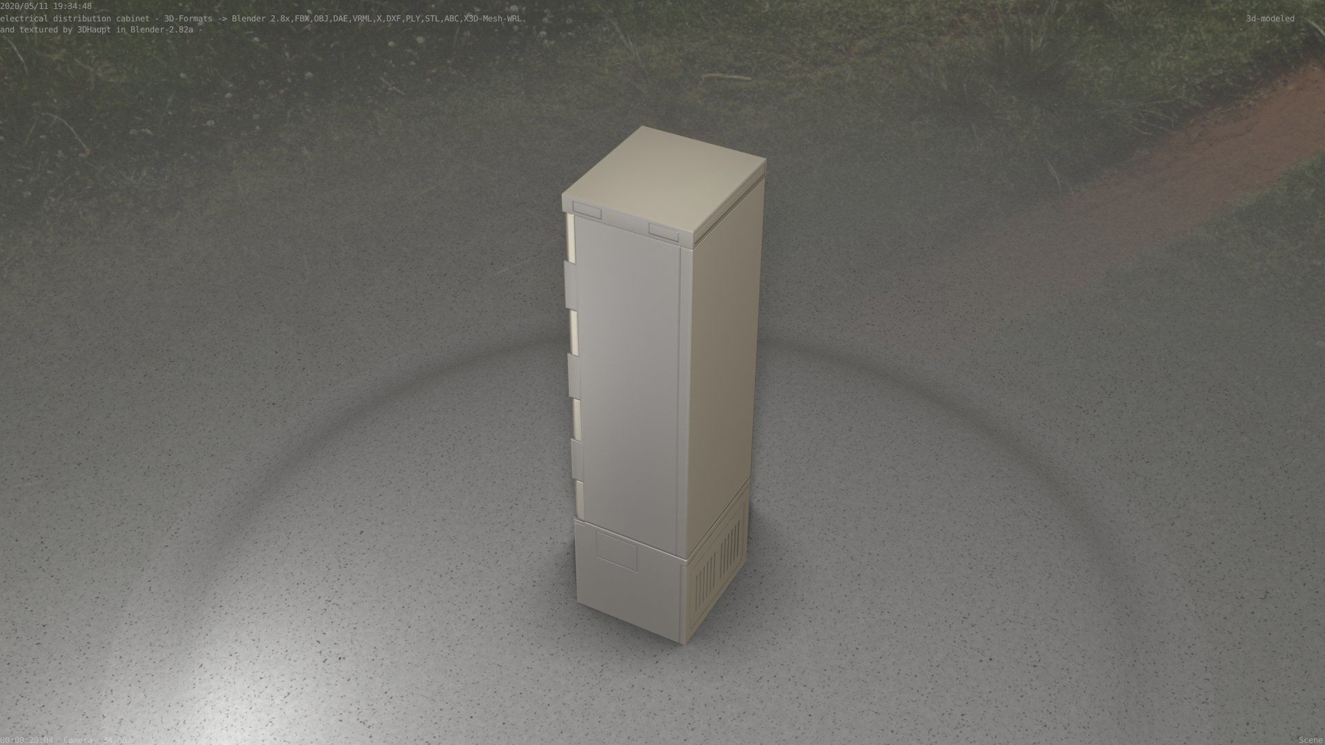 Distribution Box 7 Low-poly 3D model_32