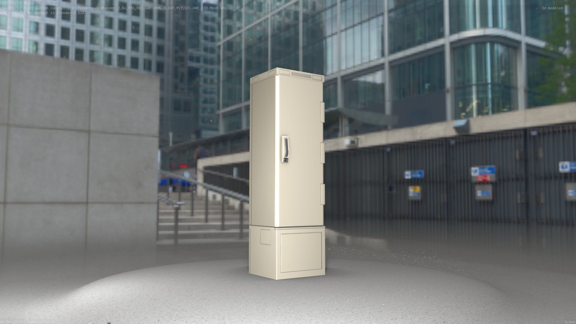 Distribution Box 7 Low-poly 3D model_99