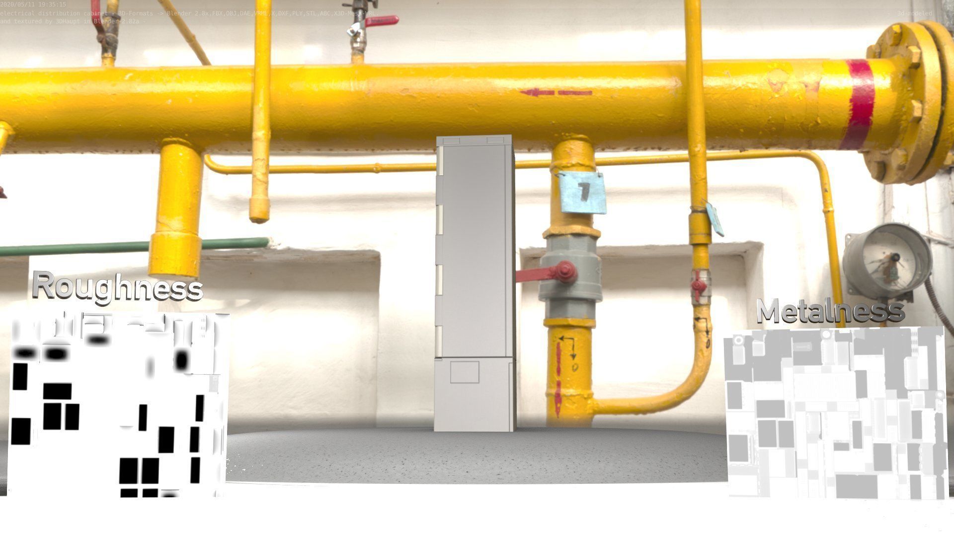 Distribution Box 7 Low-poly 3D model_56