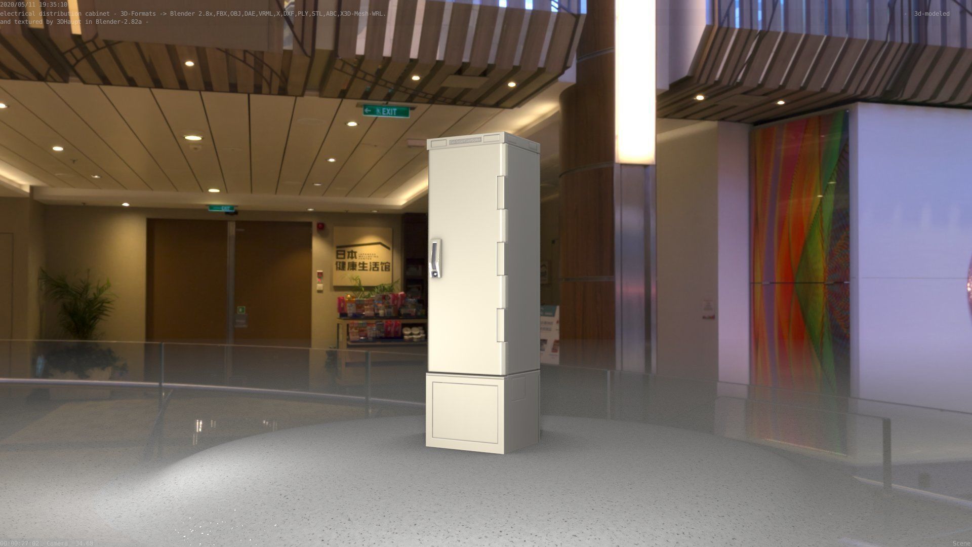 Distribution Box 7 Low-poly 3D model_54