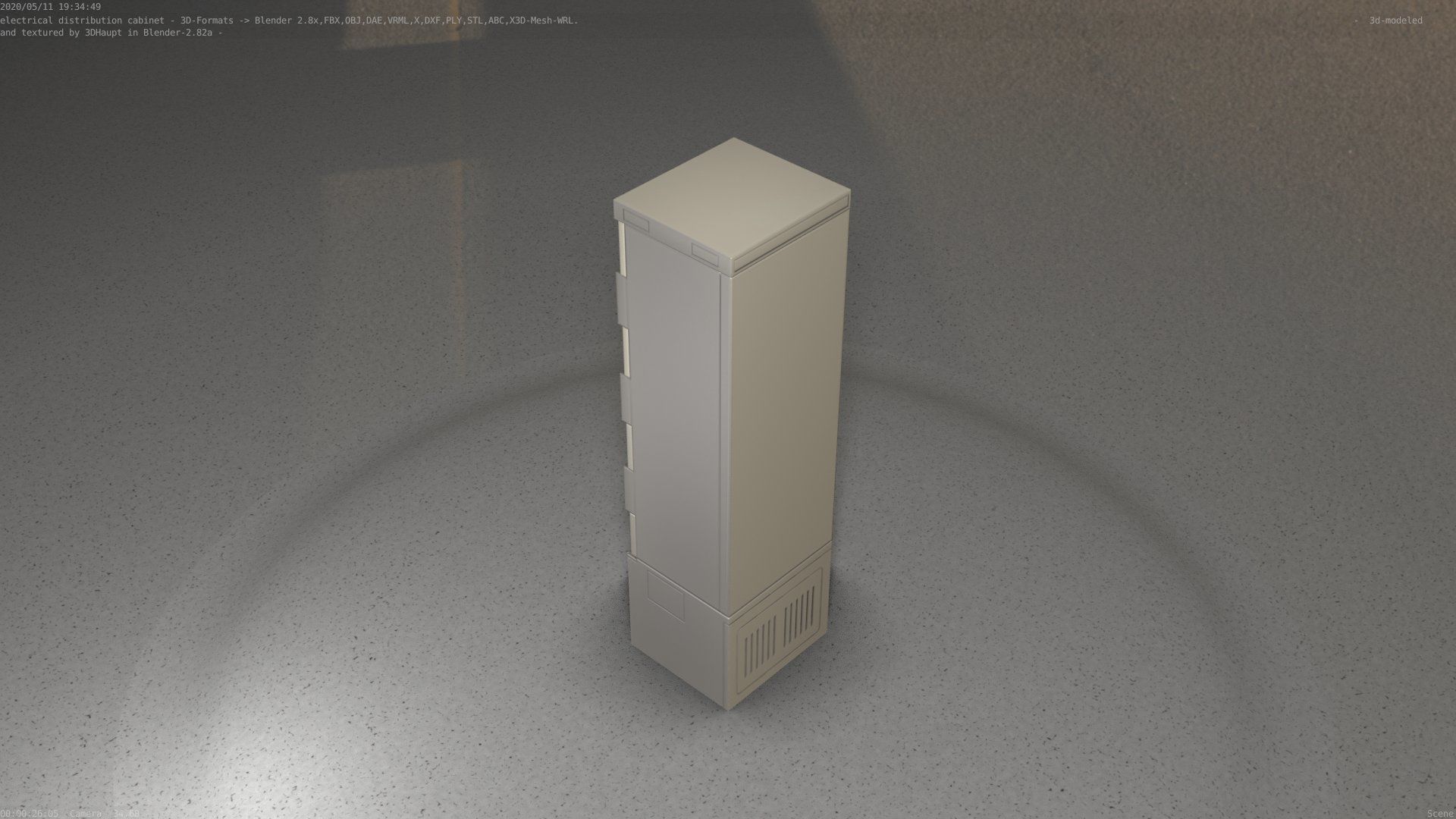 Distribution Box 7 Low-poly 3D model_33