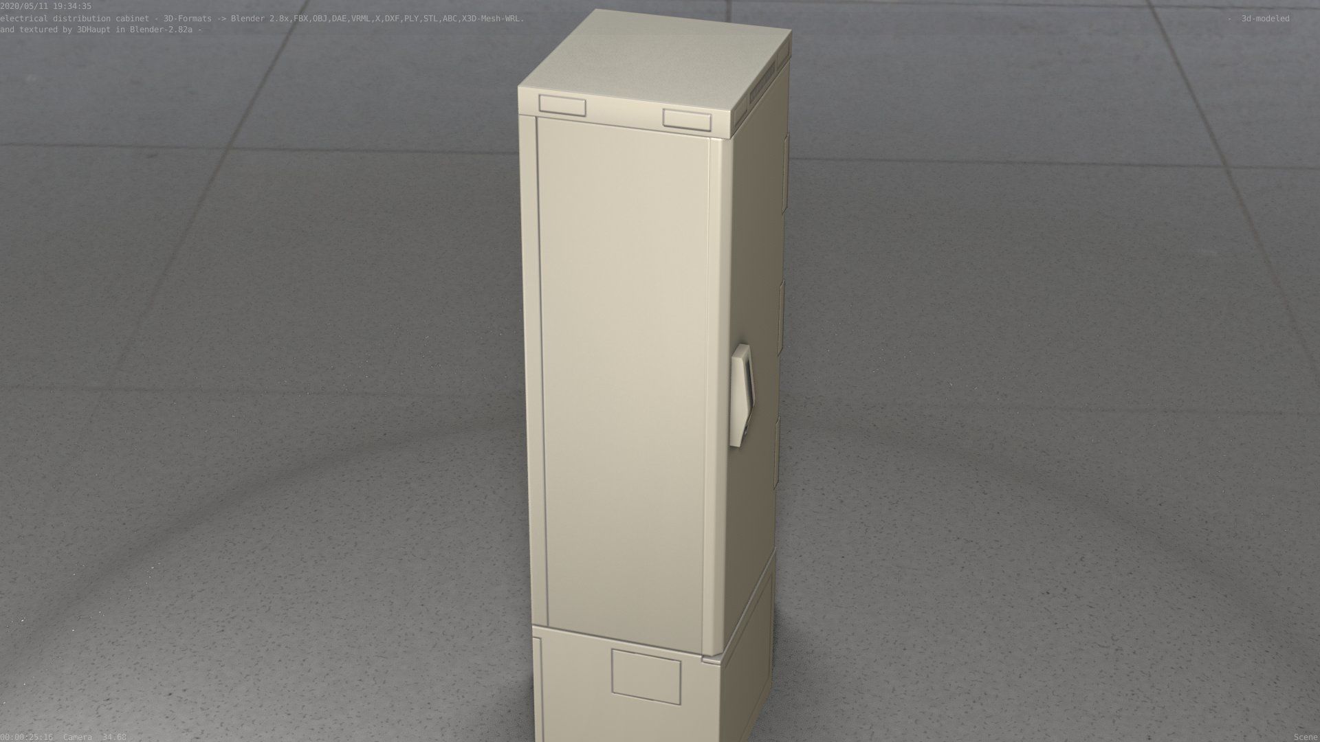Distribution Box 7 Low-poly 3D model_16