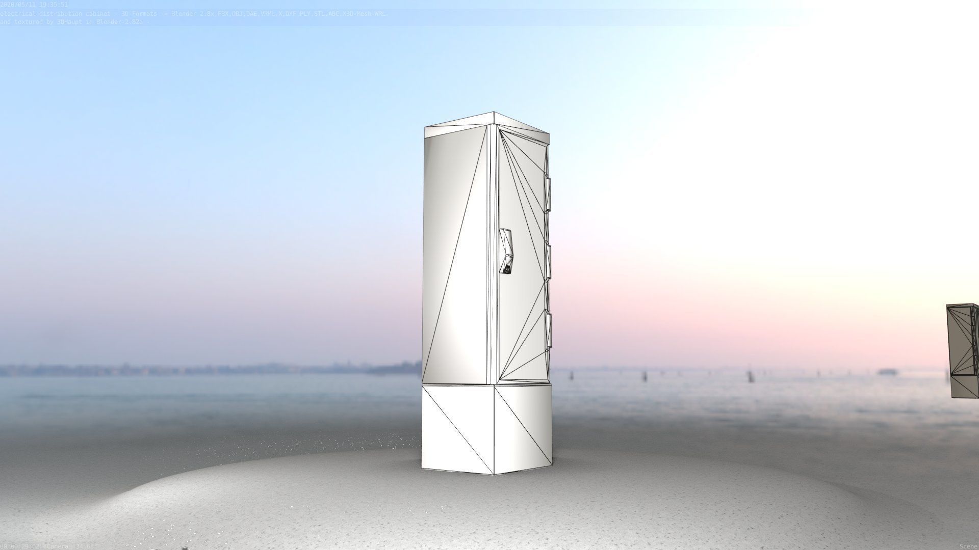 Distribution Box 7 Low-poly 3D model_98