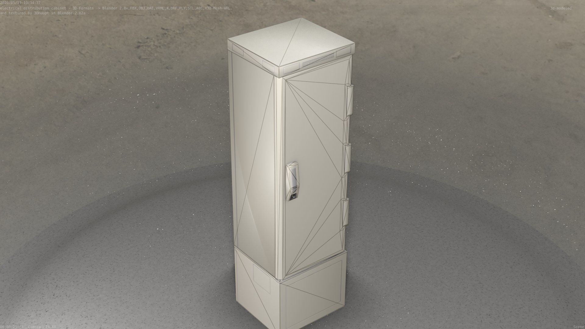 Distribution Box 7 Low-poly 3D model_18