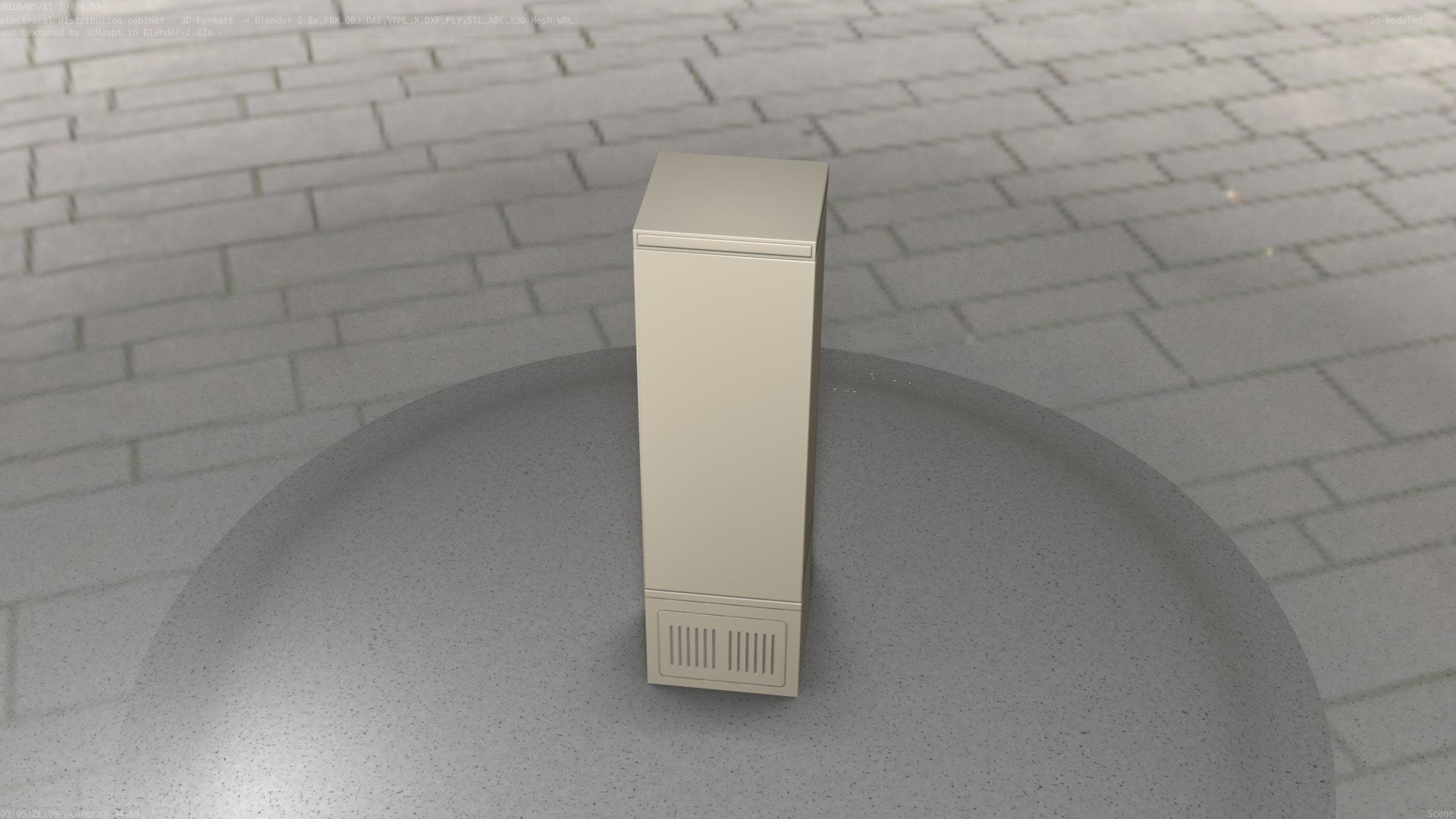 Distribution Box 7 Low-poly 3D model_37