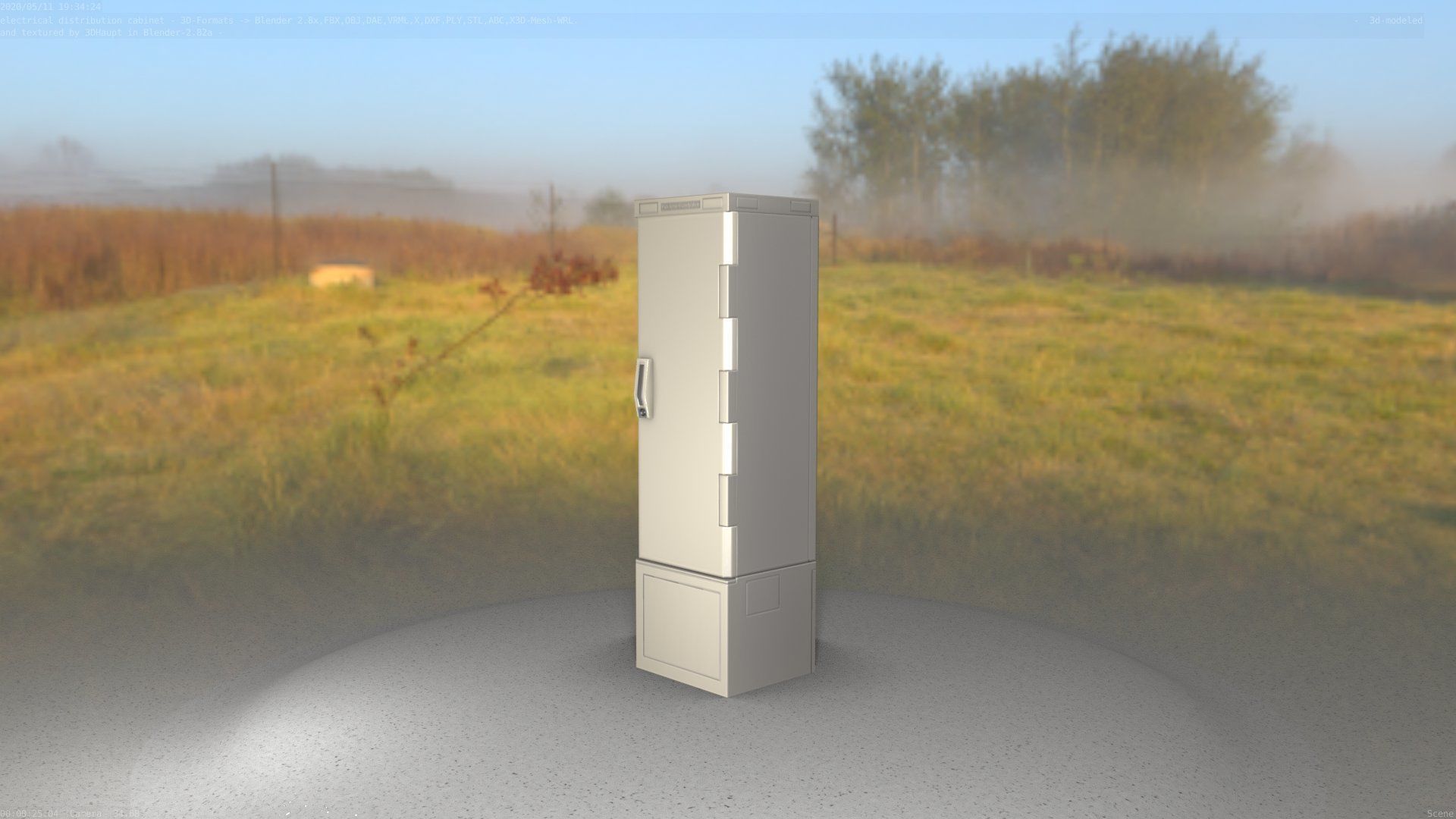 Distribution Box 7 Low-poly 3D model_27