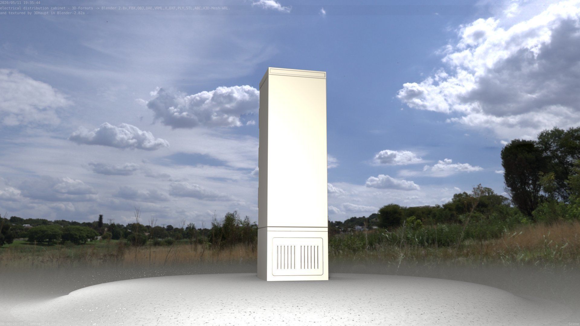 Distribution Box 7 Low-poly 3D model_90