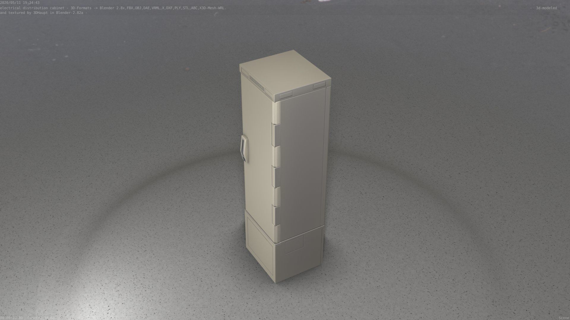 Distribution Box 7 Low-poly 3D model_22