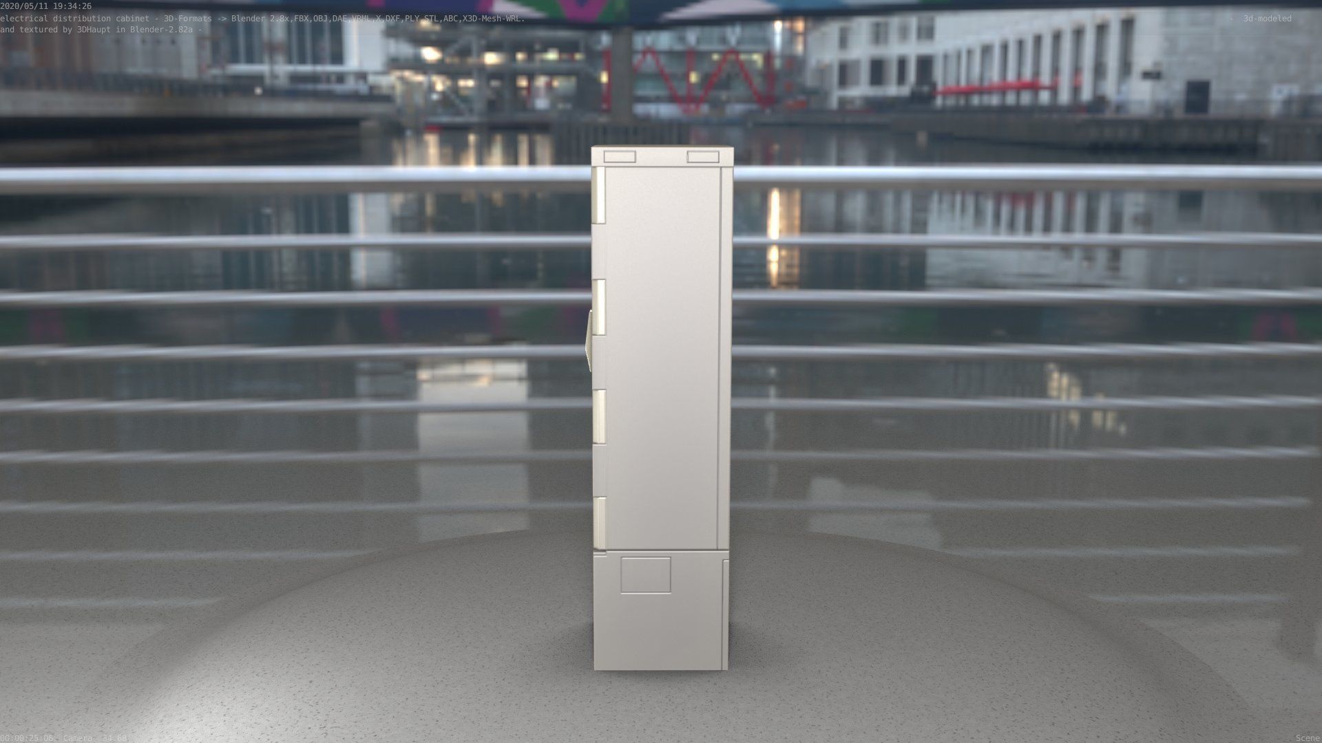 Distribution Box 7 Low-poly 3D model_29