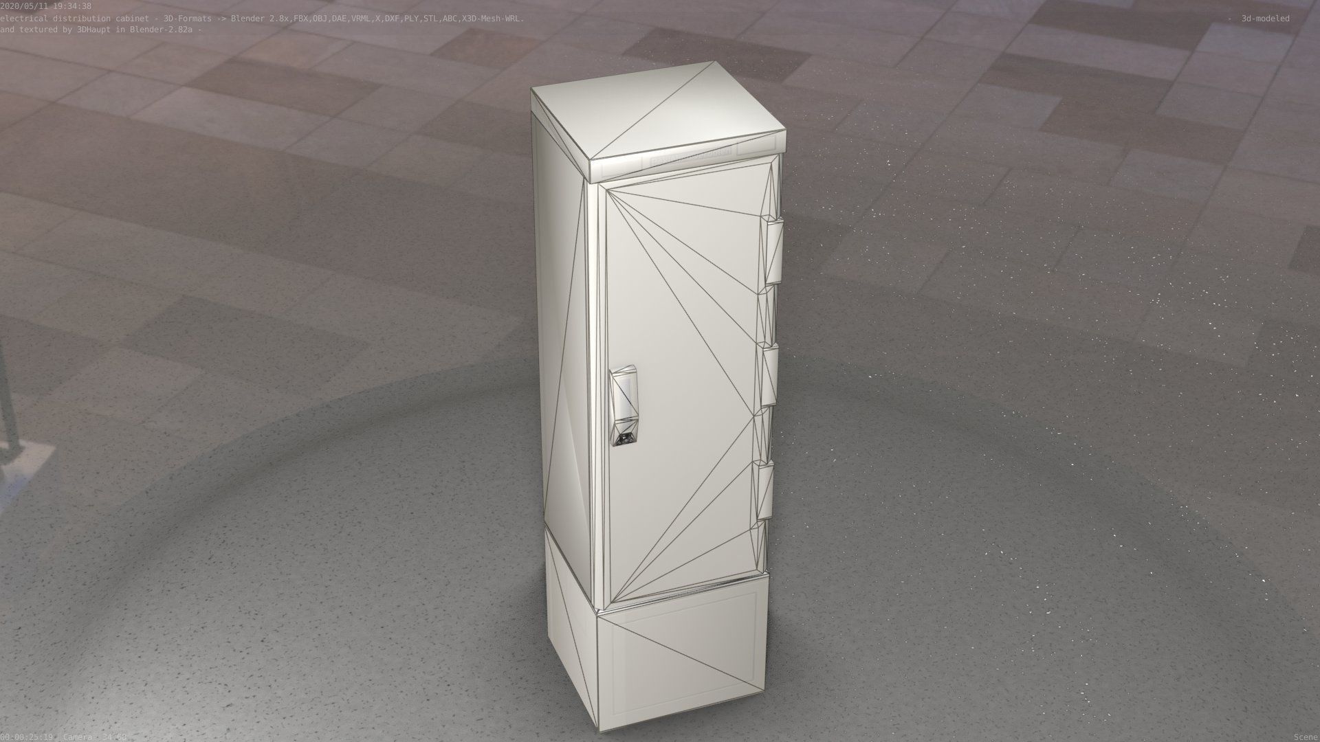 Distribution Box 7 Low-poly 3D model_19