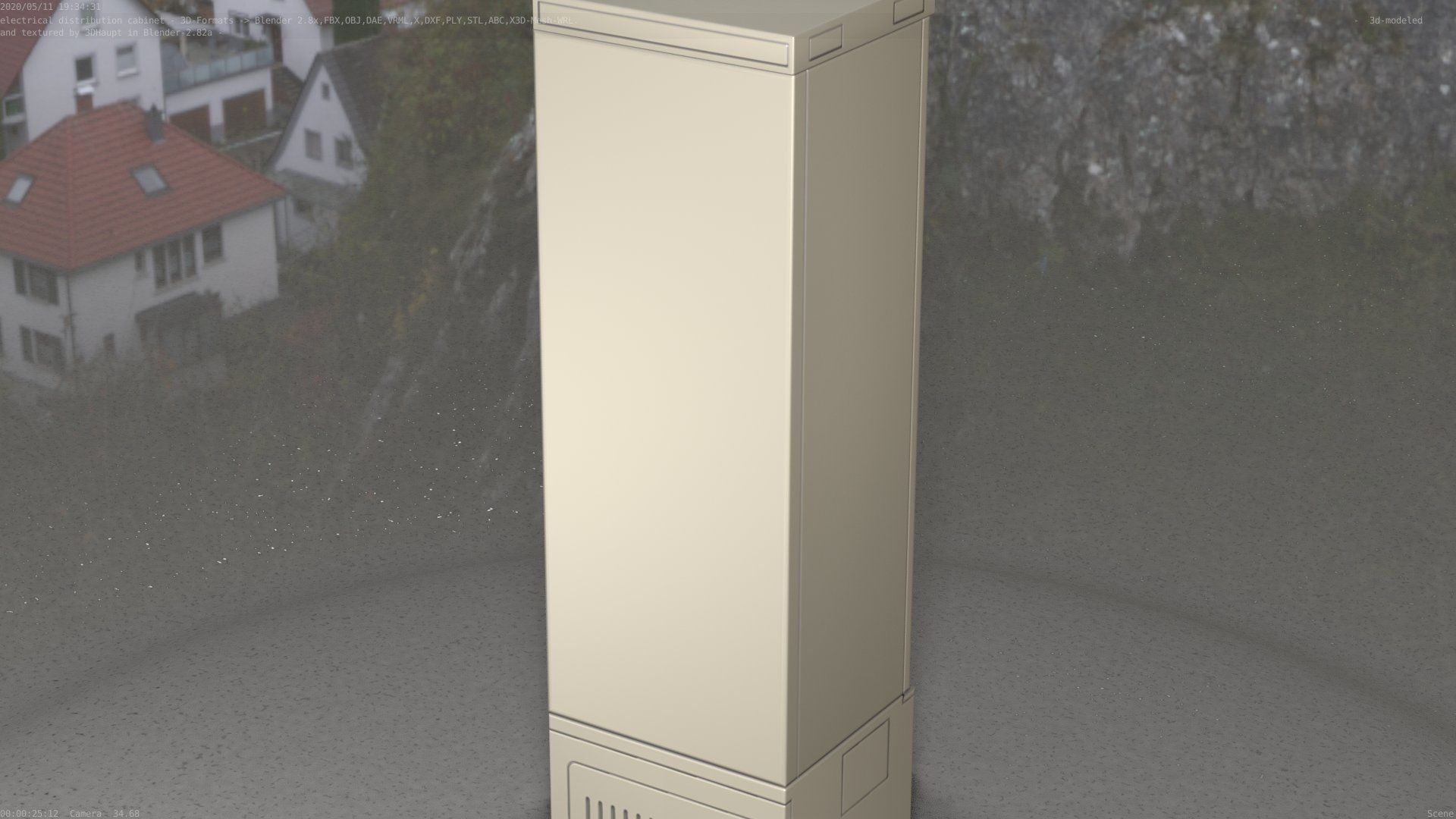 Distribution Box 7 Low-poly 3D model_12